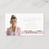 Roze & Goud Chic Visitekaartje (Achterkant)