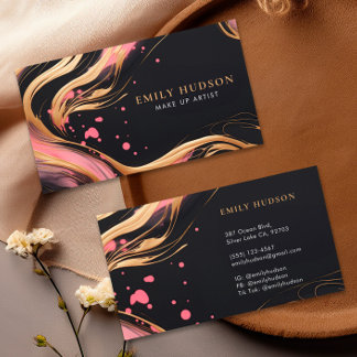 Roze Goud Chique Mode Esthetisch Visitekaartje