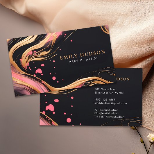 Roze Goud Chique Mode Esthetisch Visitekaartje