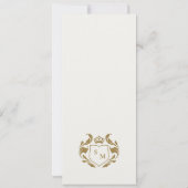 Roze Goud Classy Bloemen Laurel Wedding Menu Kaart (Achterkant)