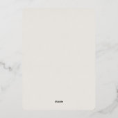 Roze Goud Cloud Dancer Witte Roze Anjers Folie Uitnodiging (Achterkant)