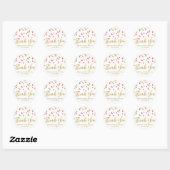Roze Goud Confetti Baby shower Dank u Sticker (Vel)
