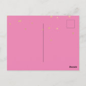 Roze Goud Confetti Briefkaart (Achterkant)