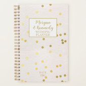 Roze Goud Confetti Bruidspaar Trouwplanner Planner (Voorkant)