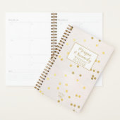 Roze Goud Confetti Bruidspaar Trouwplanner Planner (Display)