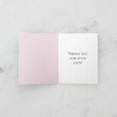 Roze Goud Confetti Dank Je Bedankkaart (Binnen)