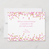 Roze Goud Confetti Foto Dank u Kaarten (Achterkant)