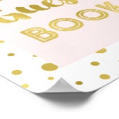 Roze Goud Confetti Gastboek Huwelijk Bord Poster (Hoek)