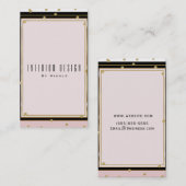 Roze Goud Confetti Modern Elegant Visitekaartje (Voorkant / Achterkant)