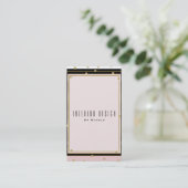 Roze Goud Confetti Modern Elegant Visitekaartje (Staand voorkant)