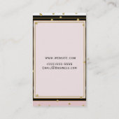 Roze Goud Confetti Modern Elegant Visitekaartje (Achterkant)