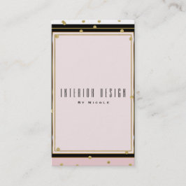 Roze Goud Confetti Modern Elegant Visitekaartje