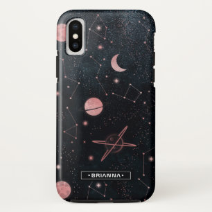 Roze Goud Constellaties Buitenruimte Monogram Case-Mate iPhone Case