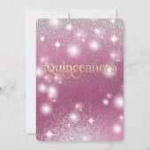 Roze goud Cool glitter String lampjes schitteren Kaart (Achterkant)