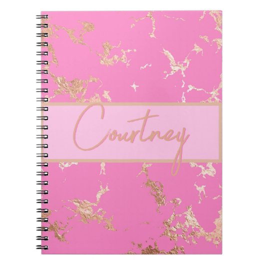 Roze & Goud Custom Notitieboek (Voorkant)