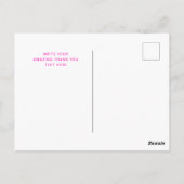 Roze Goud Dank u Elegant Universal Briefkaart (Achterkant)