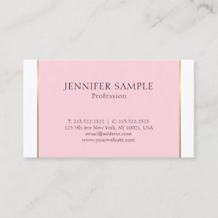 Roze Goud Design Modern Elegant Schoon Eenvoudig T Visitekaartje