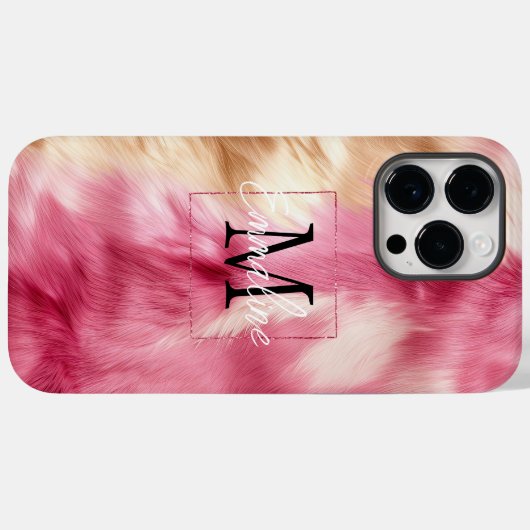 Roze Goud Dierenbont Case-Mate iPhone Case (Achterkant (horizontaal))