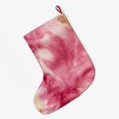 Roze Goud Dierenbont Grote Kerstsok (Achterkant (Hangend))