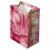 Roze Goud Dierenbont Medium Cadeauzakje (Voorkant Gekanteld)