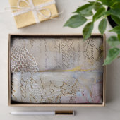 Roze & Goud Distressed  Bloemen Decoupage Tissuepapier (Geschenk)