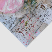 Roze & Goud Distressed  Bloemen Decoupage Tissuepapier (Detail)