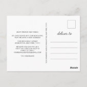 Roze Goud Dripping Nieuw Adres Verhuisaankondiging Briefkaart (Achterkant)