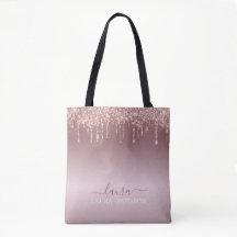 Roze goud druppels met logo