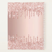 Roze goud druppels monogram naam 2027 planner (Achterkant)