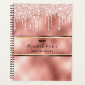 Roze goud druppels naam 2027 planner (Voorkant)
