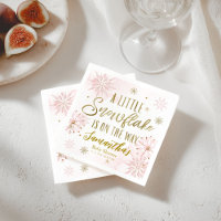 Roze Goud Een Kleine Sneeuwvlok Winter Baby Shower