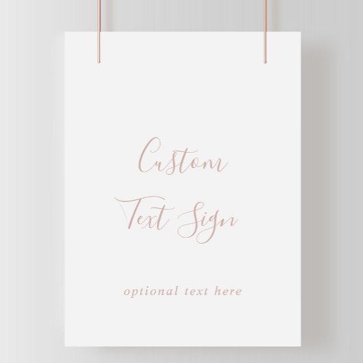Roze Goud Eenvoudige Minimalistische Aangepaste Te Poster