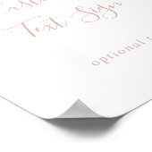 Roze Goud Eenvoudige Minimalistische Aangepaste Te Poster (Hoek)
