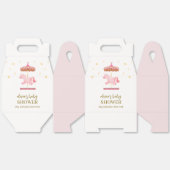 Roze Goud Elegant Carrousel Carnaval Baby shower Bedankdoosjes (Ongevouwen)