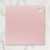 Roze Goud Elegant Meisje Winter Baby shower Bedankjes Labels (Achterkant)