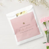 Roze Goud Elegant Meisje Winter Baby shower Bedankzakje (Gezegeld)