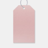 Roze Goud Elegant Meisje Winter Baby shower Cadeaulabel (Achterkant)