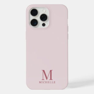 Roze Goud Elegant Monogram Moderne Aangepaste Sjab iPhone 15 Pro Max Case
