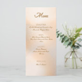 Roze Goud Elegant Plat Menu (Staand voorkant)