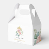 Roze & Goud Elegant Quinceañera Bedankdoosjes (Voorkant Zijde)