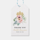 Roze & Goud Elegant Quinceañera Cadeaulabel (Voorkant)