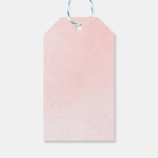 Roze & Goud Elegant Quinceañera Cadeaulabel (Achterkant)