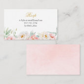 Roze & Goud Elegant Quinceañera RSVP Informatiekaartje (Voorkant / Achterkant)