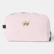 Roze Goud Elegant Vrouwelijk Monogram