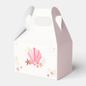 Roze Goud Elegant Zeesterren Zeeschelp Baby shower Bedankdoosjes (Achterkant)