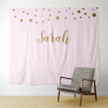 Roze Goud Elegante Eenvoudige Script Taart Tafel N