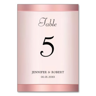 Roze Goud Elegante Handgeschreven Moderne Sjabloon Kaart