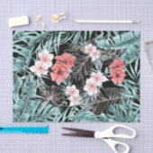 Roze Goud Elegante Tropische Botanische Eiland Lua Tissuepapier (Craft)
