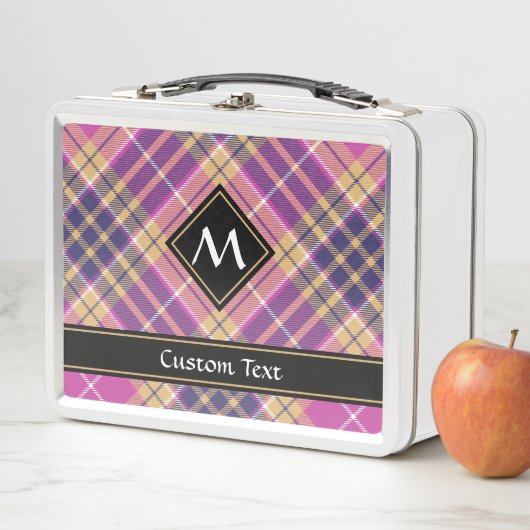 Roze, goud en blauwe tartan (In situ)