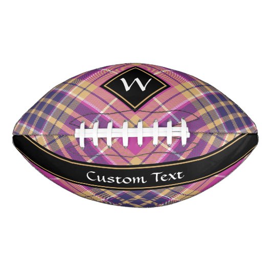 Roze, goud en blauwe tartan american football (Voorkant)